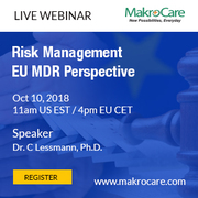 Webinar on Risk Management EU MDR Perspective