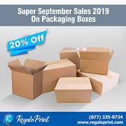 20% Super September Sales 2019 on Packaging Boxes | RegaloPrint