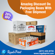 Amazing Discount on Packaging Boxes with Free Shipment | RegaloPrint