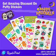 Get 25% Discount on Puffy Stickers,  Happy Halloween | RegaloPrint