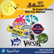 20% Discount On Custom Stickers with Free Shipment | RegaloPrint